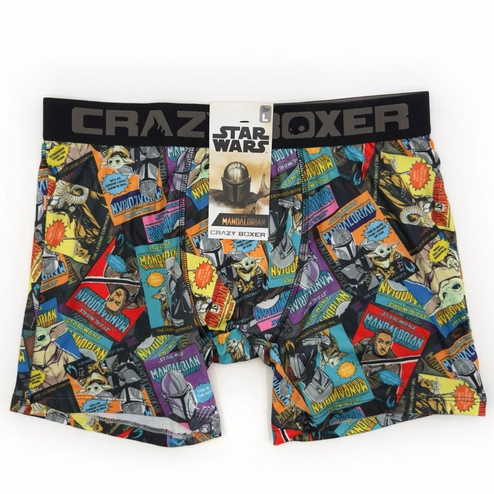 Star Wars The Mandalorian Crazy Boxer Briefs Mens Large Underwear Disney NWT New